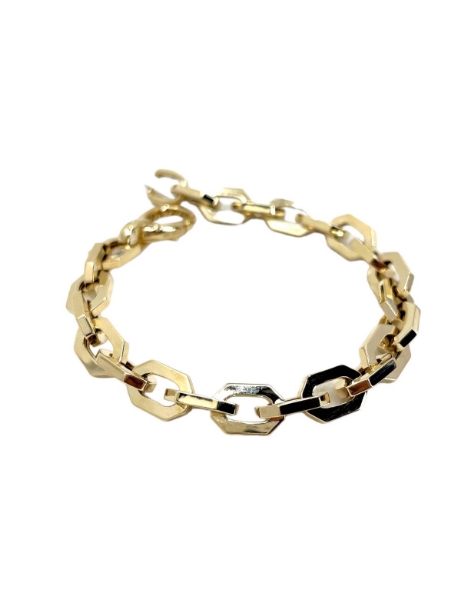 14 Ayar Altın Köşeli Ataç Bileklik için detayları göster 14 Ayar Altın Köşeli Ataç Bileklik resmi