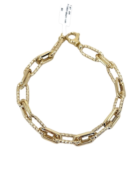 14 Ayar Altın Tasarım Kalemli Ataç Bileklik için detayları göster 14 Ayar Altın Tasarım Kalemli Ataç Bileklik resmi