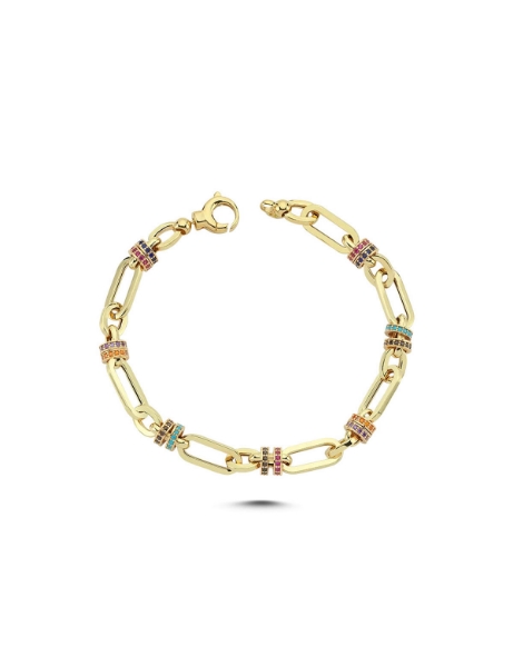 14 Ayar Altın Renkli Taşlı Bileklik için detayları göster 14 Ayar Altın Renkli Taşlı Bileklik resmi