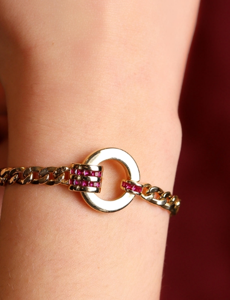 14 Ayar Altın Halka Gurmet Bileklik için detayları göster 14 Ayar Altın Halka Gurmet Bileklik resmi