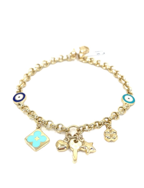 14 Ayar Altın Nazarlı Sallantılı Bileklik için detayları göster 14 Ayar Altın Nazarlı Sallantılı Bileklik resmi