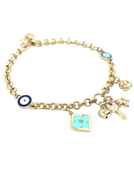 14 Ayar Altın Nazarlı Sallantılı Bileklik için detayları göster 14 Ayar Altın Nazarlı Sallantılı Bileklik resmi