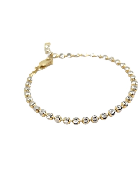 14 Ayar Altın Beyaz Toplu Bileklik için detayları göster 14 Ayar Altın Beyaz Toplu Bileklik resmi