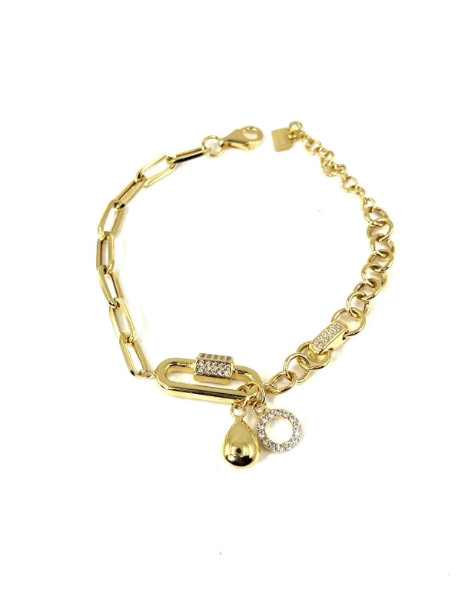 14 Ayar Altın Sallantılı Ataçlı Tasarım Bileklik için detayları göster 14 Ayar Altın Sallantılı Ataçlı Tasarım Bileklik resmi