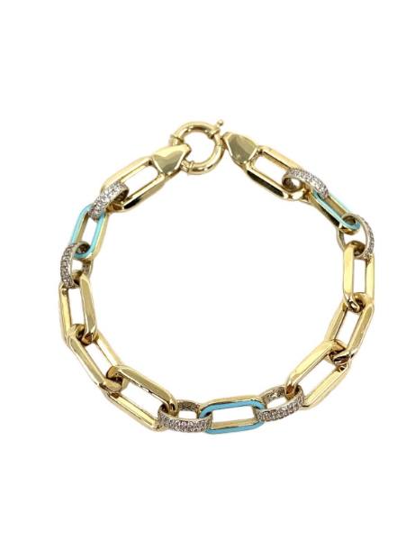 14 Ayar Altın Taş Mineli Ataç Bileklik için detayları göster 14 Ayar Altın Taş Mineli Ataç Bileklik resmi