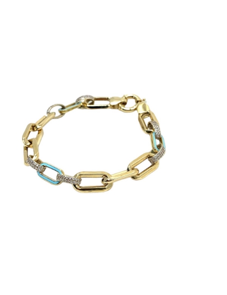 14 Ayar Altın Taş Mineli Ataç Bileklik için detayları göster 14 Ayar Altın Taş Mineli Ataç Bileklik resmi