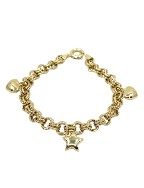 14 Ayar Altın Kalp Sallantılı Bileklik için detayları göster 14 Ayar Altın Kalp Sallantılı Bileklik resmi