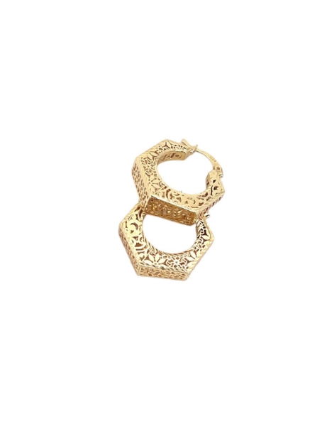 14 Ayar Altın Hint İşi Halka Küpe için detayları göster 14 Ayar Altın Hint İşi Halka Küpe resmi