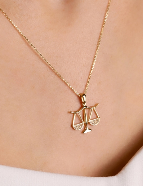 14 Ayar Altın Terazi Kolye için detayları göster 14 Ayar Altın Terazi Kolye resmi