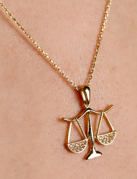 14 Ayar Altın Terazi Kolye için detayları göster 14 Ayar Altın Terazi Kolye resmi