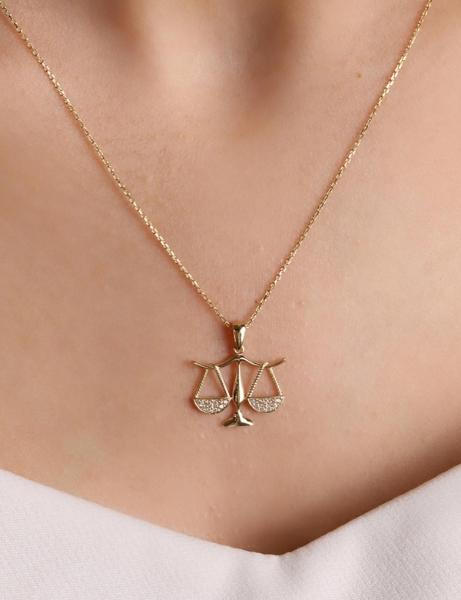 14 Ayar Altın Terazi Kolye için detayları göster 14 Ayar Altın Terazi Kolye resmi