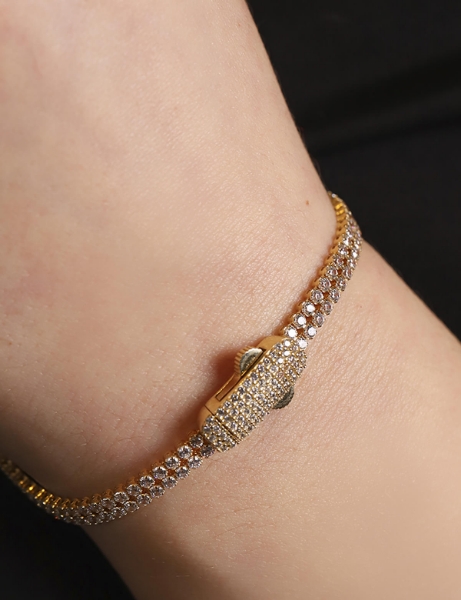 14 Ayar Altın Çift Sıra Suyolu Bileklik için detayları göster 14 Ayar Altın Çift Sıra Suyolu Bileklik resmi