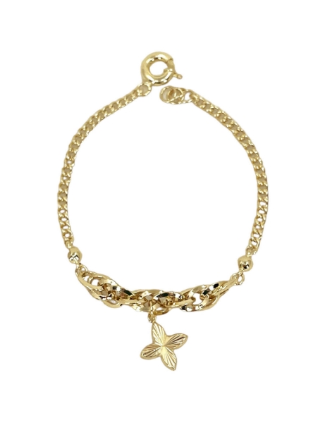 14 Ayar Altın Yonca Sallantılı Bileklik için detayları göster 14 Ayar Altın Yonca Sallantılı Bileklik resmi