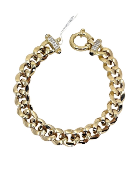 14 Ayar Altın Tasarım Taşlı Gurmet Bileklik için detayları göster 14 Ayar Altın Tasarım Taşlı Gurmet Bileklik resmi