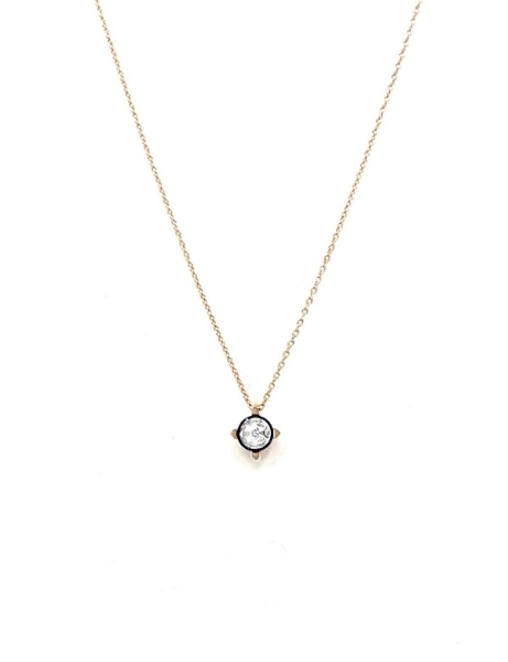 14 Ayar Altın Tektaş Kolye için detayları göster 14 Ayar Altın Tektaş Kolye resmi