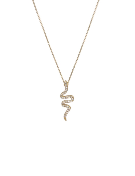 14 Ayar Altın Yılanlı Taşlı Kolye için detayları göster 14 Ayar Altın Yılanlı Taşlı Kolye resmi