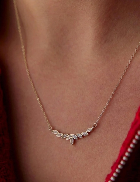 14 Ayar Altın Taşlı Kanat Kolye için detayları göster 14 Ayar Altın Taşlı Kanat Kolye resmi