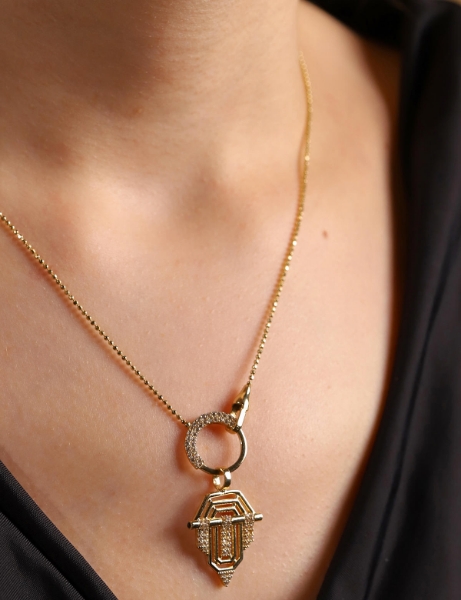 14 Ayar Altın Serenay Şovalye Kolye için detayları göster 14 Ayar Altın Serenay Şovalye Kolye resmi