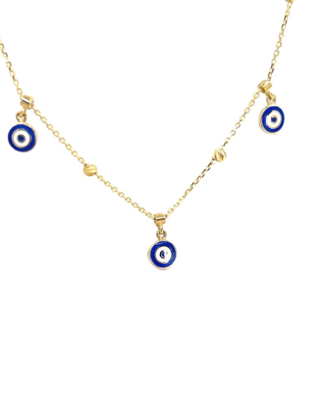 14 Ayar Altın Nazar Sallantılı Kolye için detayları göster 14 Ayar Altın Nazar Sallantılı Kolye resmi