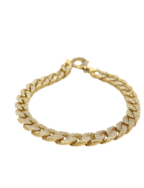 14 Ayar Altın Tasarım Komple Taşlı Gurmet Bileklik için detayları göster 14 Ayar Altın Tasarım Komple Taşlı Gurmet Bileklik resmi