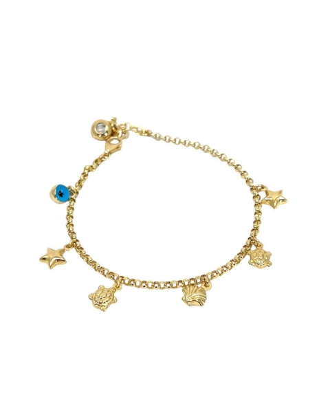 14 Ayar Altın Charmlı İnce Bileklik için detayları göster 14 Ayar Altın Charmlı İnce Bileklik resmi