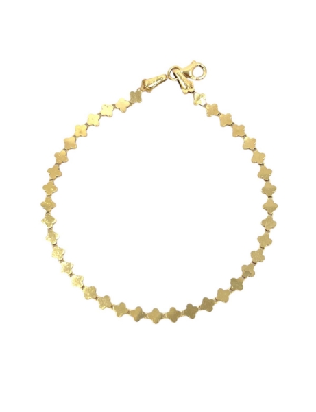 14 Ayar Altın Yonca Taşsız Suyolu Bileklik için detayları göster 14 Ayar Altın Yonca Taşsız Suyolu Bileklik resmi