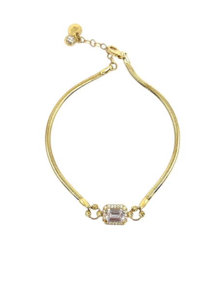 14 Ayar Altın Balık Sırtı Baget Bileklik için detayları göster 14 Ayar Altın Balık Sırtı Baget Bileklik resmi