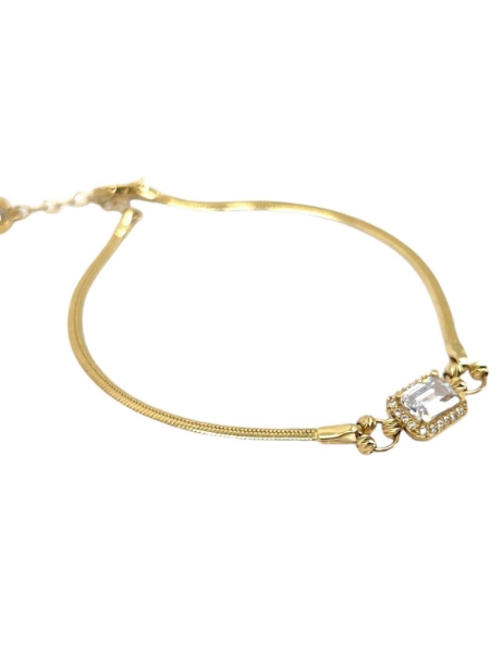 14 Ayar Altın Balık Sırtı Baget Bileklik için detayları göster 14 Ayar Altın Balık Sırtı Baget Bileklik resmi