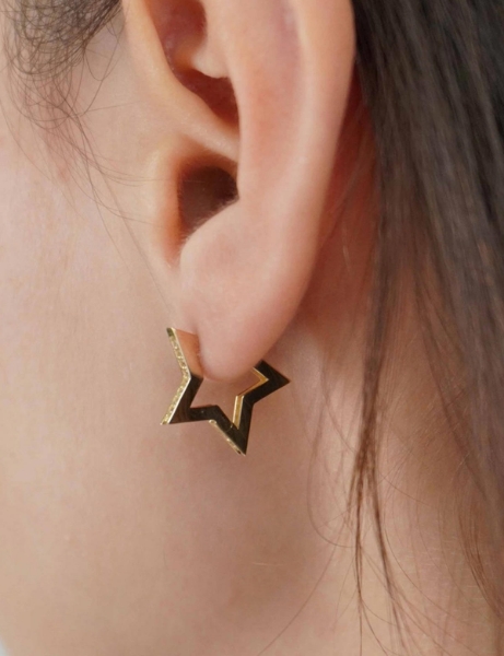 14 Ayar Altın Taşlı Yıldız Küpe için detayları göster 14 Ayar Altın Taşlı Yıldız Küpe resmi