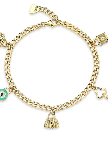 14 Ayar Altın Mini Dilek Kilit Bileklik için detayları göster 14 Ayar Altın Mini Dilek Kilit Bileklik resmi