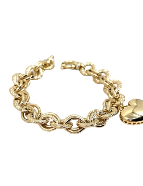 14 Ayar Altın Kalpli Sallantı Bileklik için detayları göster 14 Ayar Altın Kalpli Sallantı Bileklik resmi