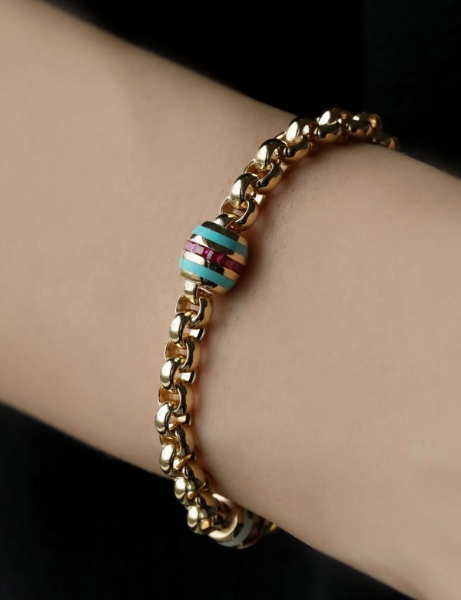 14 Ayar Altın Mineli Yuvarlak Bileklik için detayları göster 14 Ayar Altın Mineli Yuvarlak Bileklik resmi