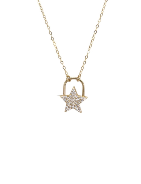 14 Ayar Altın Taşlı Yıldız Kolye için detayları göster 14 Ayar Altın Taşlı Yıldız Kolye resmi