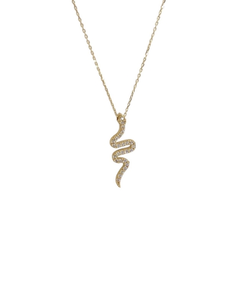 14 Ayar Altın Yılanlı Taşlı Kolye için detayları göster 14 Ayar Altın Yılanlı Taşlı Kolye resmi