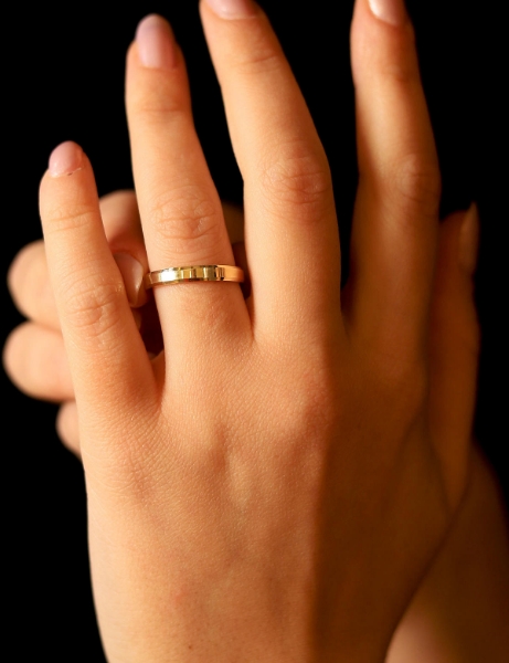 14 Ayar Altın 3mm Kibrit Çöpü Alyans için detayları göster 14 Ayar Altın 3mm Kibrit Çöpü Alyans resmi