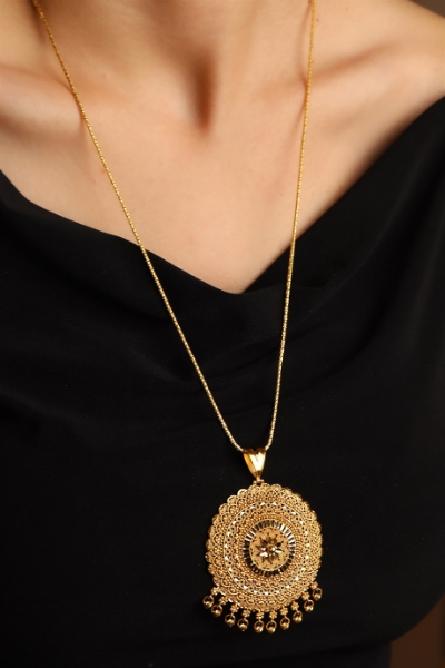 22 Ayar Altın Hint Modeli Kolye ucu için detayları göster 22 Ayar Altın Hint Modeli Kolye ucu resmi