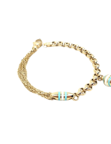 14 Ayar Altın Çift Zincir Sallantı Bileklik için detayları göster 14 Ayar Altın Çift Zincir Sallantı Bileklik resmi