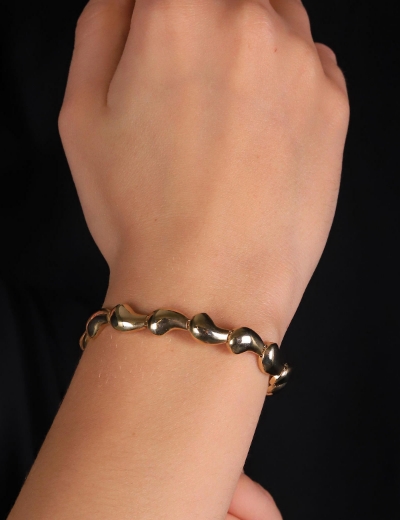 14 Ayar Altın Gözyaşı Damlası Bileklik resmi