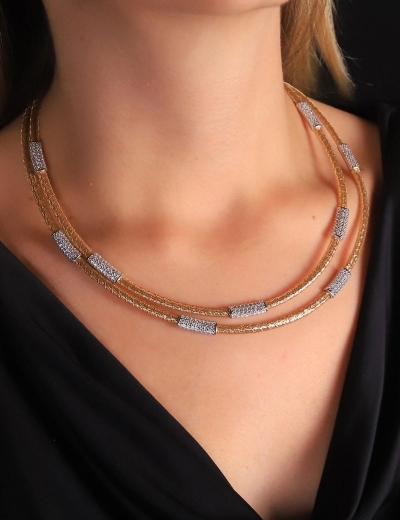 14 Ayar Altın Tasarım İtalyan Model Kolye resmi