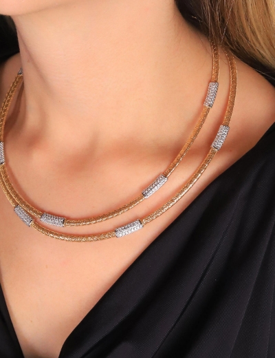 14 Ayar Altın Tasarım İtalyan Model Kolye resmi