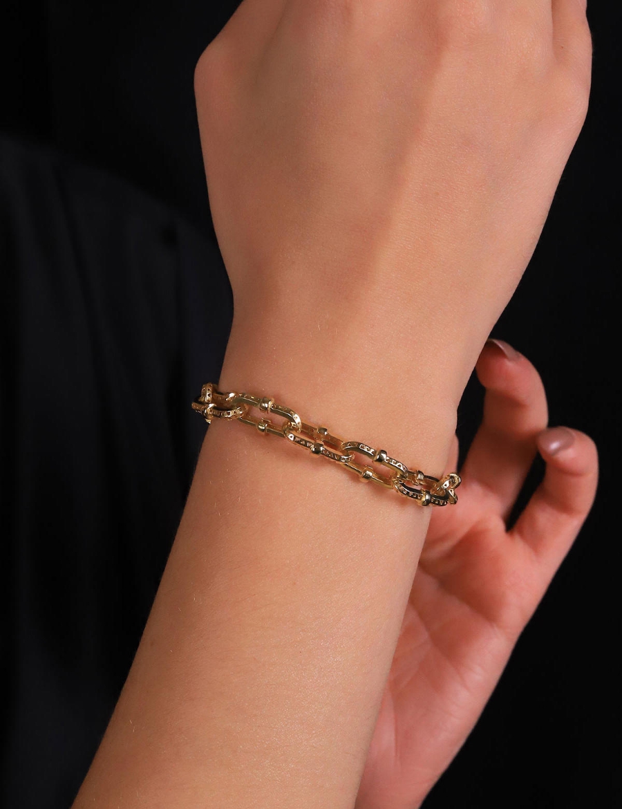 14 Ayar Altın Telkari Ataç Bileklik resmi