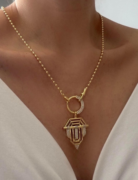 14 Ayar Altın Serenay Şovalye Kolye için detayları göster 14 Ayar Altın Serenay Şovalye Kolye resmi