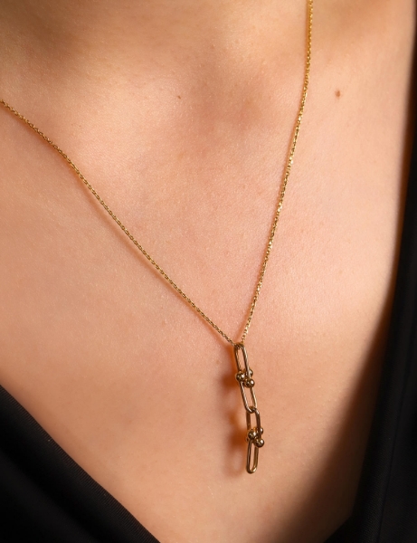 14 Ayar Altın Toplu Ataç Kolye için detayları göster 14 Ayar Altın Toplu Ataç Kolye resmi