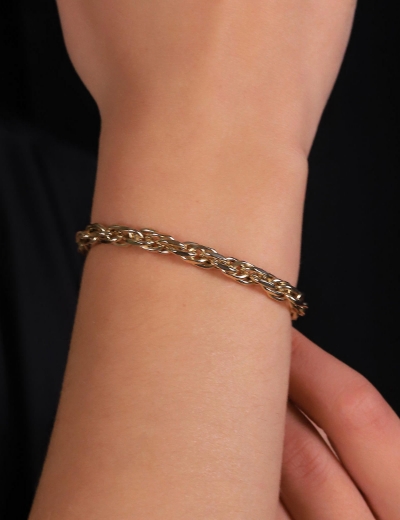 14 Ayar Altın Burmalı Ataç Bileklik resmi