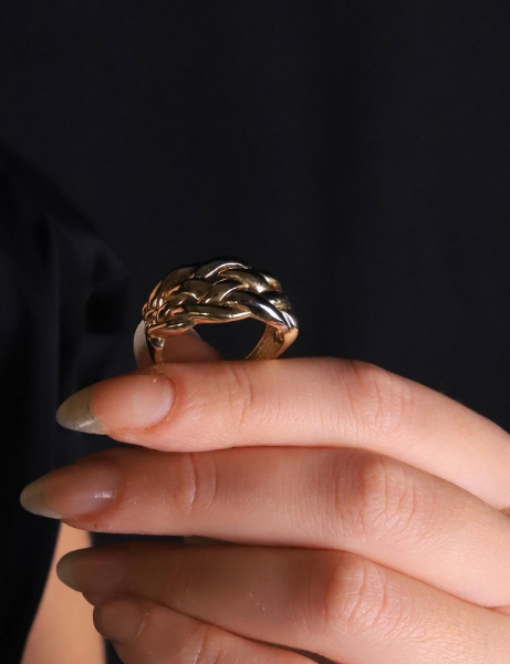 14 Ayar Altın Sarmal Gurmet Yüzük için detayları göster 14 Ayar Altın Sarmal Gurmet Yüzük resmi