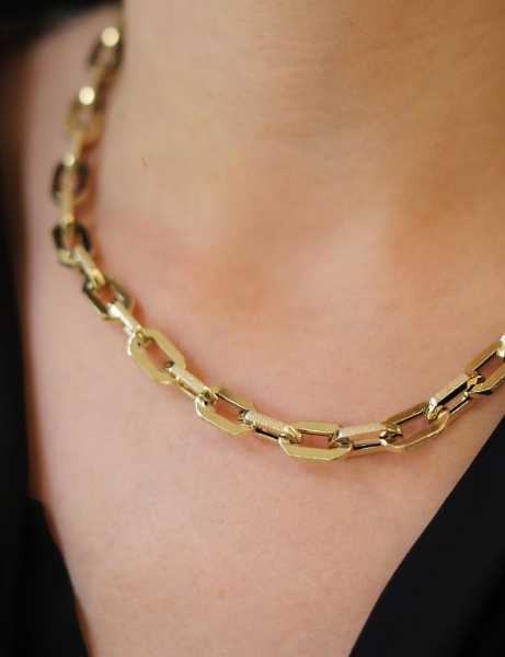 14 Ayar Altın Kumlu Dinamik Ataç Kolye için detayları göster 14 Ayar Altın Kumlu Dinamik Ataç Kolye resmi