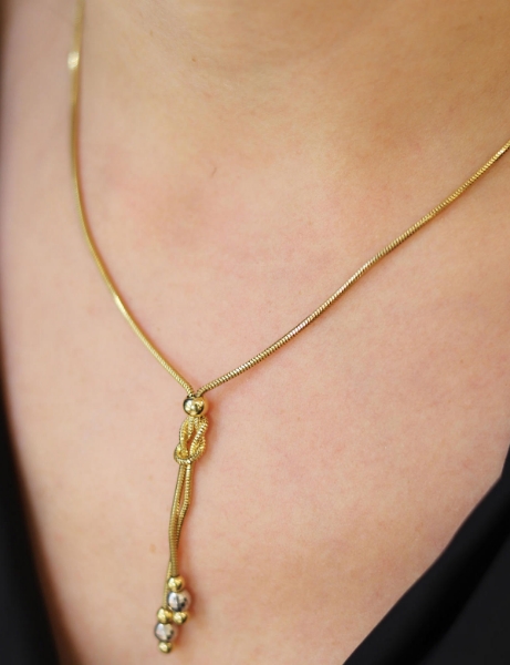 14 Ayar Altın Aşk Düğümlü Balık Sırtı Kolye için detayları göster 14 Ayar Altın Aşk Düğümlü Balık Sırtı Kolye resmi