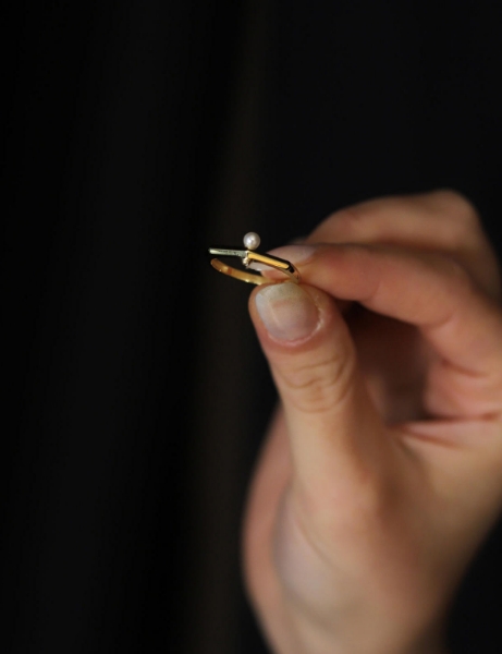 14 Ayar Altın İnci Yüzük için detayları göster 14 Ayar Altın İnci Yüzük resmi