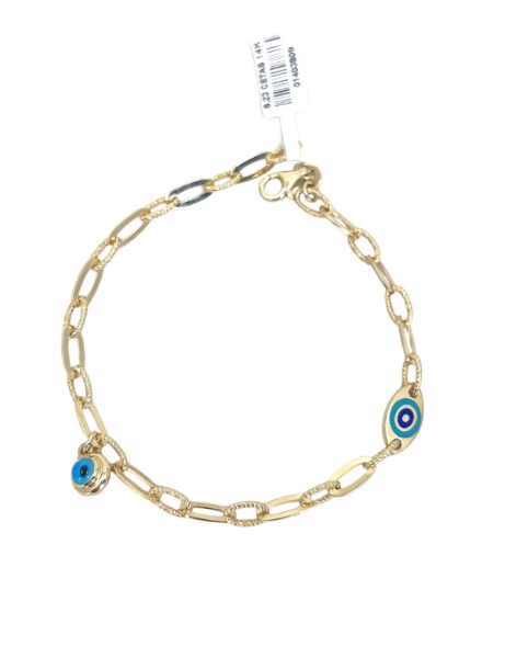 14 Ayar Altın Nazar Sallantılı Bileklik için detayları göster 14 Ayar Altın Nazar Sallantılı Bileklik resmi