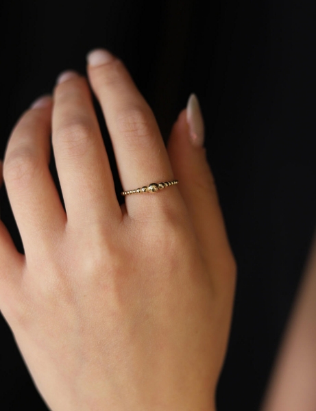 14 Ayar Altın Süzme Top Yüzük için detayları göster 14 Ayar Altın Süzme Top Yüzük resmi